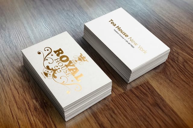 Metallic Foil Business Cards