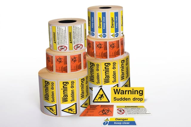 Roll Warning Labels