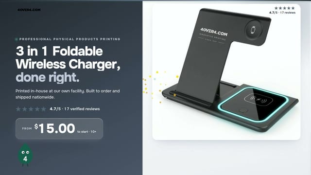 3 in 1 Foldable Wireless Charger product video