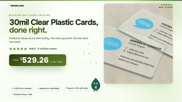 30mil Clear Plastic Cards product video