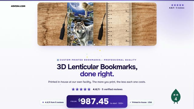 3D Lenticular Bookmarks product video