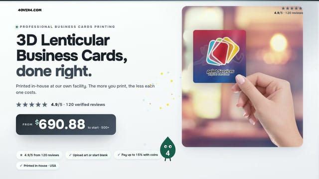 3D Lenticular Business Cards product video