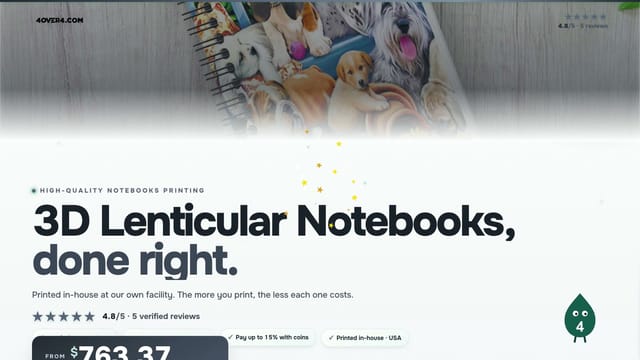 3D Lenticular Notebooks product video