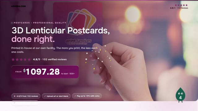 3D Lenticular Postcards product video
