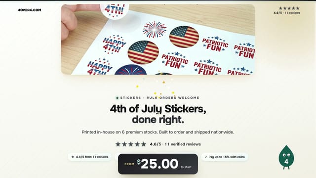 4th of July Stickers product video