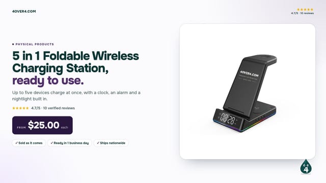 5 in 1 Foldable Wireless Charging Station product video