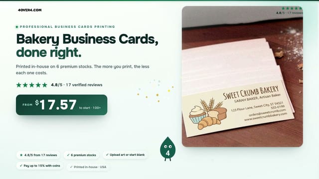 Bakery Business Cards product video