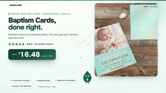 Baptism Cards product video