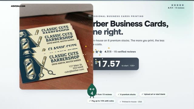 Barber Business Cards product video