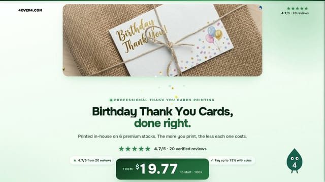 Birthday Thank You Cards product video