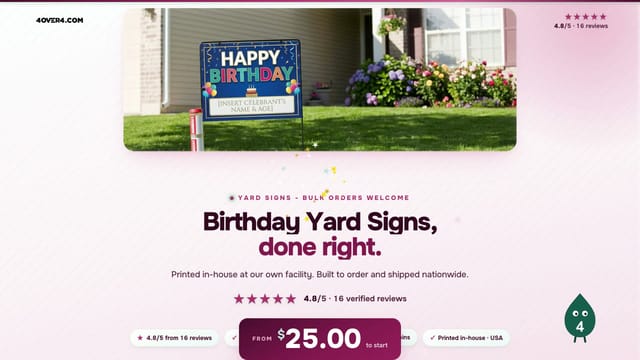 Birthday Yard Signs product video