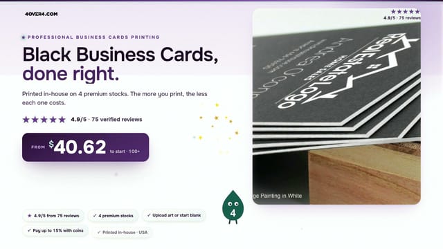 Black Business Cards product video