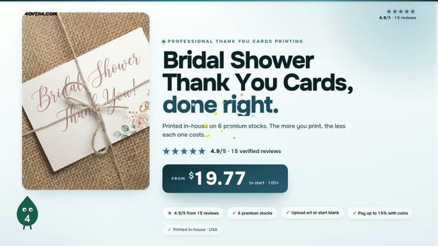 Bridal Shower Thank You Cards product video