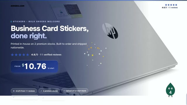 Business Card Stickers product video