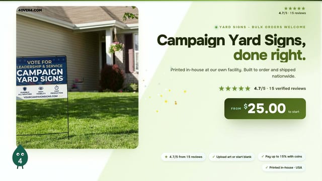 Campaign Yard Signs product video