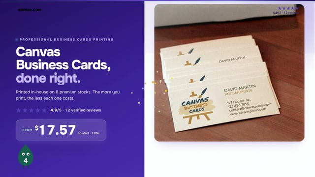 Canvas Business Cards product video