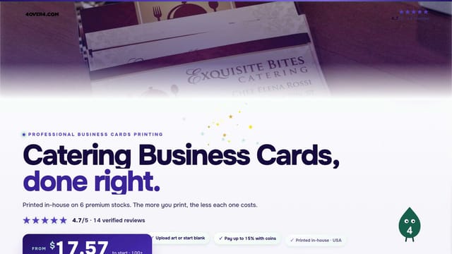 Catering Business Cards product video
