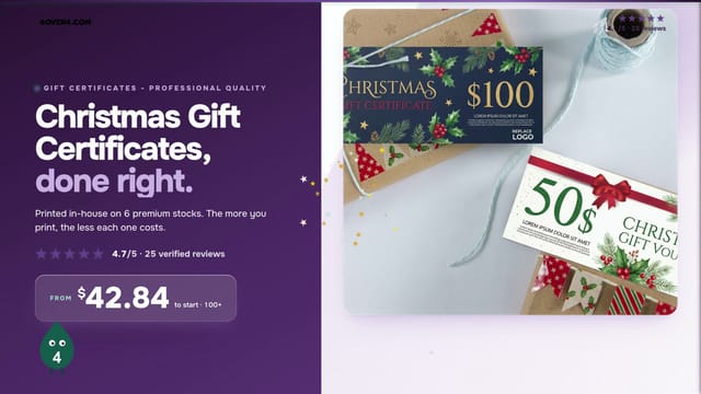 Christmas Gift Certificates product video