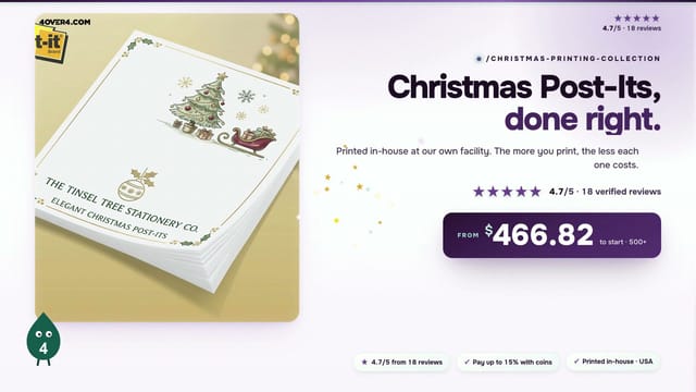 Christmas Post-Its product video