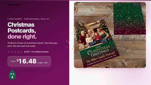 Christmas Postcards product video