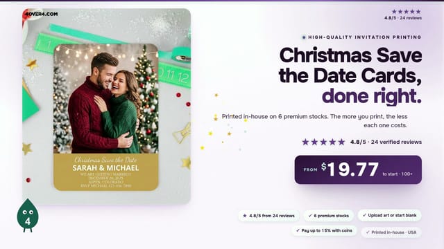 Christmas Save the Date Cards product video