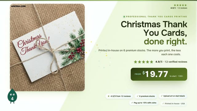 Christmas Thank You Cards product video