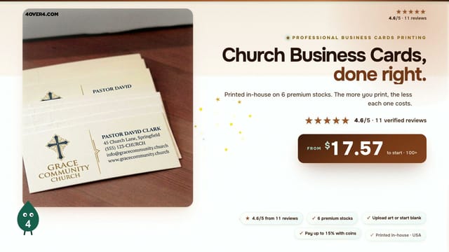 Church Business Cards product video