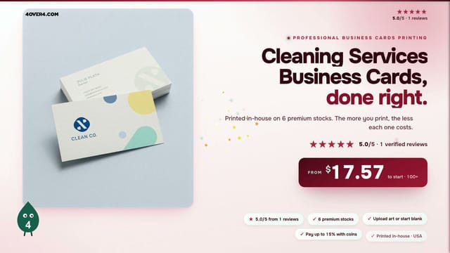 Cleaning Services Business Cards product video