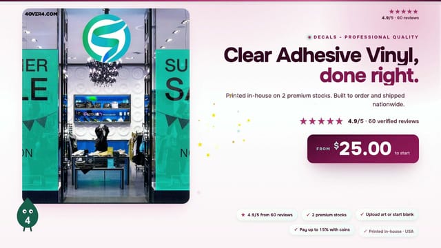 Clear Adhesive Vinyl product video