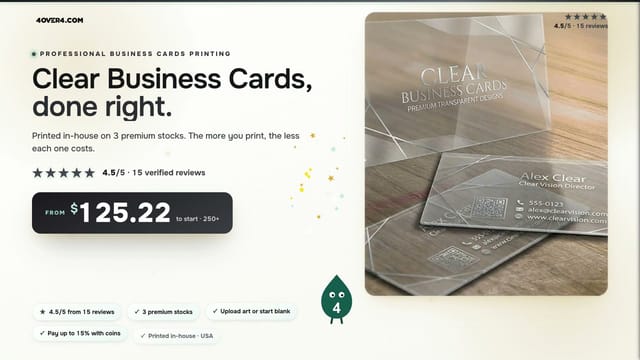 Clear Business Cards product video