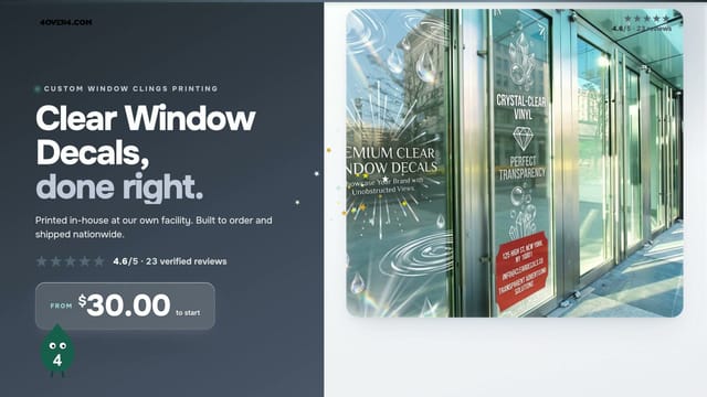 Clear Window Decals product video