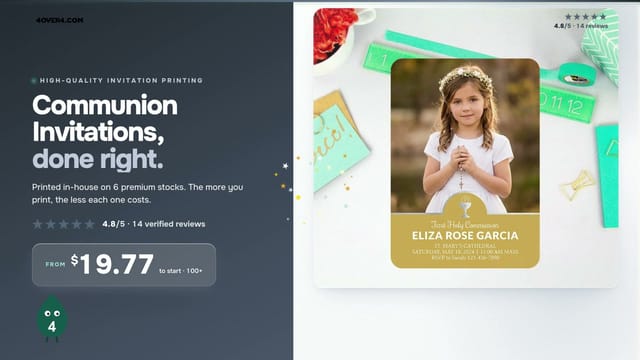 Communion Invitations product video