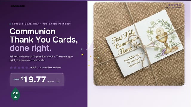 Communion Thank You Cards product video