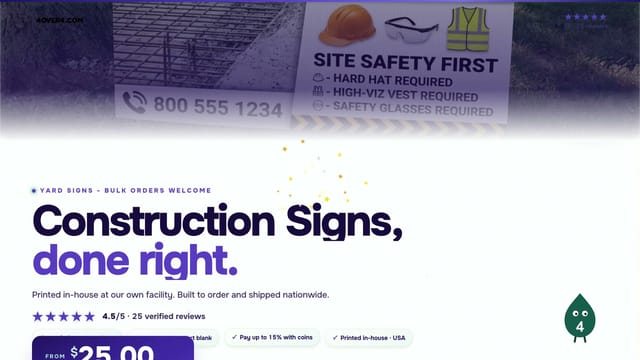 Construction Signs product video