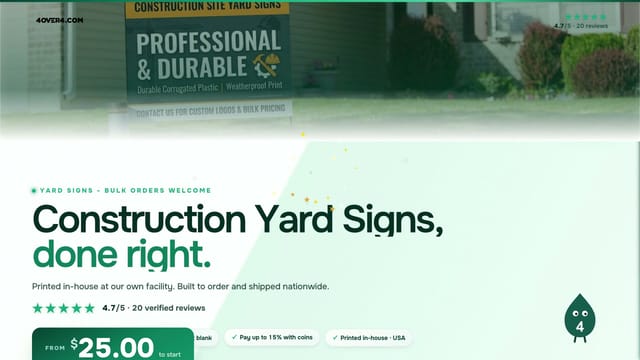 Construction Yard Signs product video