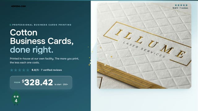 Cotton Business Cards product video