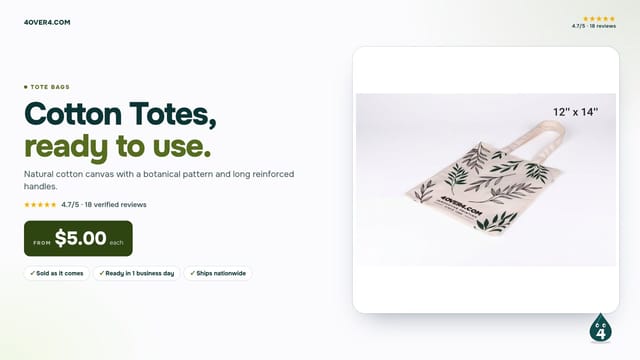 Cotton Totes product video