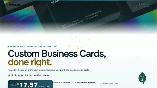 Custom Business Cards product video