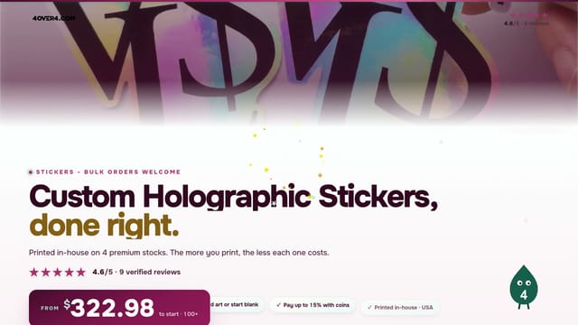 Custom Holographic Stickers product video