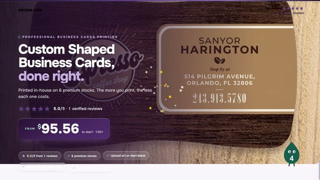 Custom Shaped Business Cards product video
