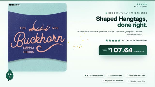 Shaped Hangtags product video
