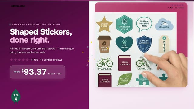 Shaped Stickers product video