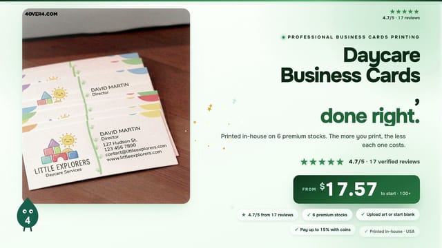 Daycare Business Cards product video