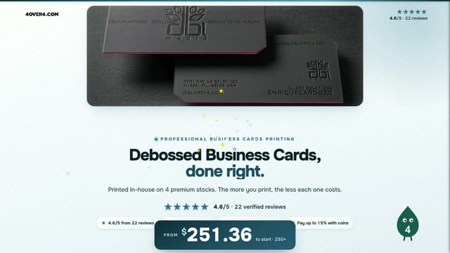 Debossed Business Cards product video
