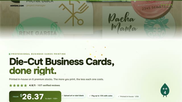 Die-Cut Business Cards product video