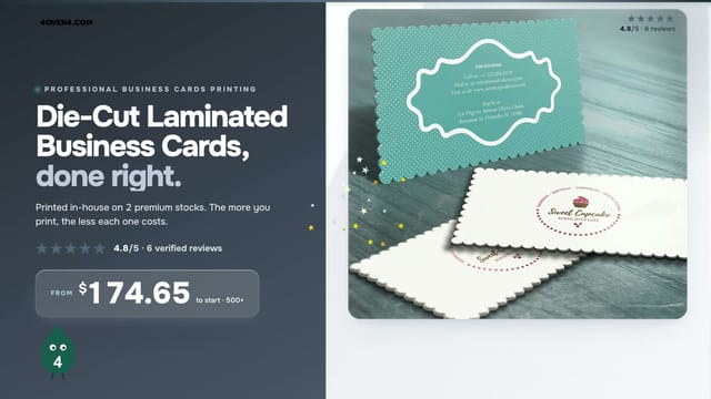 Die-Cut Laminated Business Cards product video