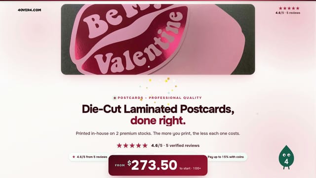 Die-Cut Laminated Postcards product video