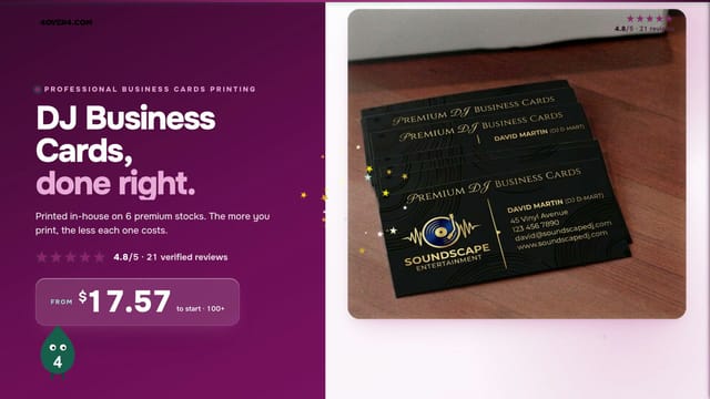 DJ Business Cards product video