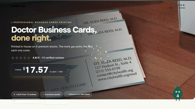 Doctor Business Cards product video