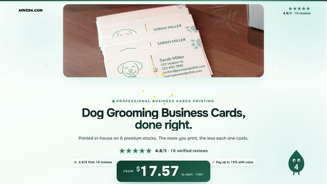 Dog Grooming Business Cards product video